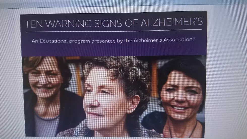 Meeting on The Ten Signs of Alzheimer’s is This Wednesday