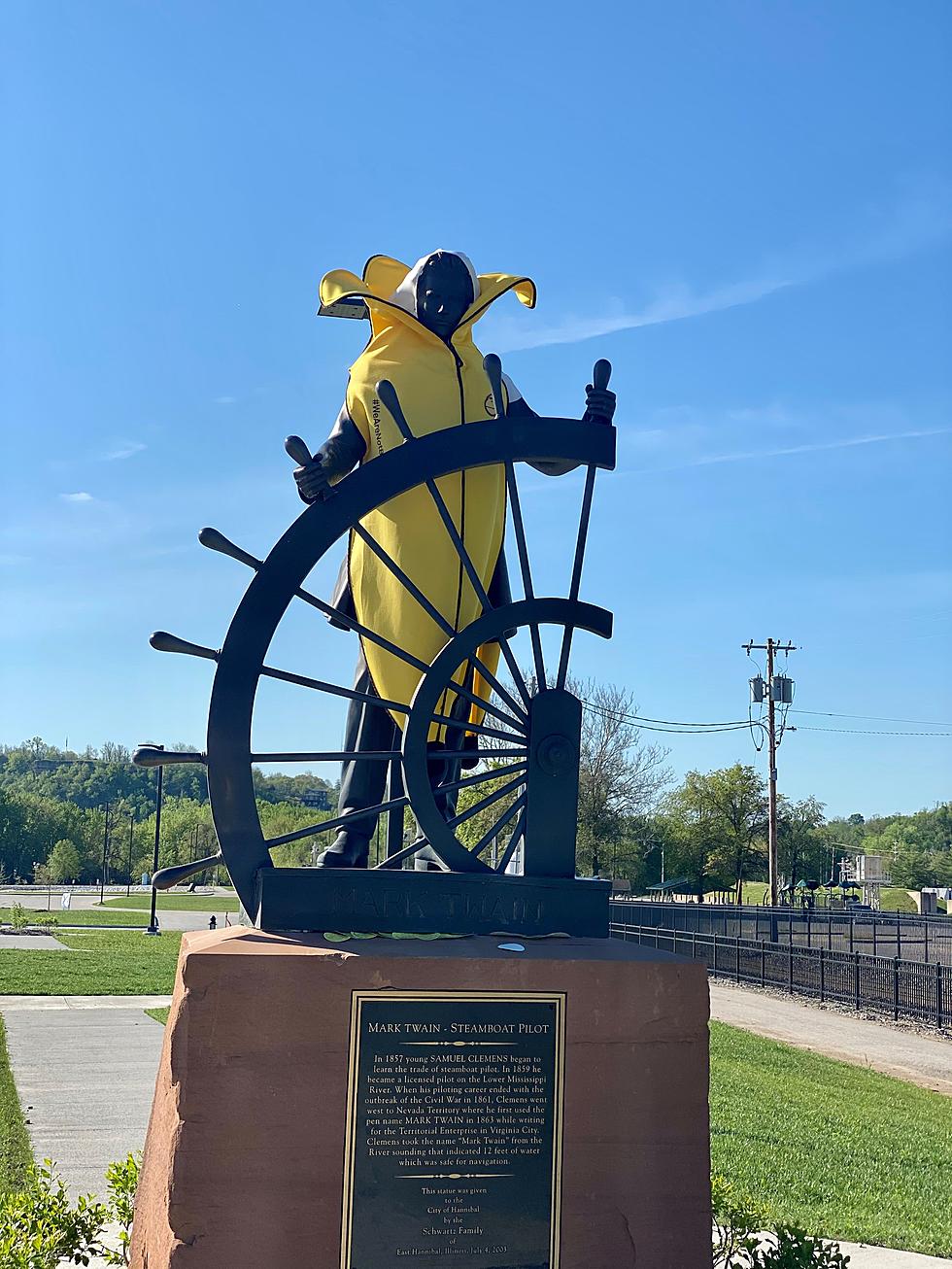 Why was a Banana-clad Mark Twain on the Riverfront?