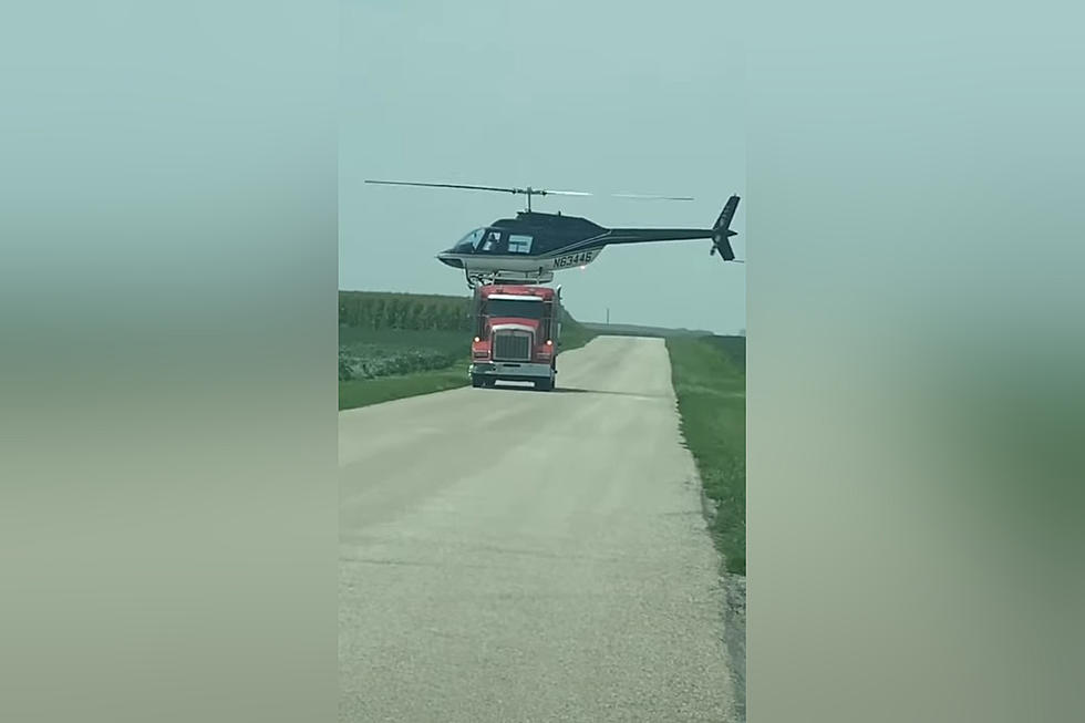 Illinois Driver Shares Video of a Helicopter Landing on a Semi