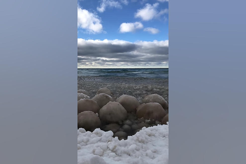 People are Freaking Out Over Rolling Ice Balls in Lake Michigan