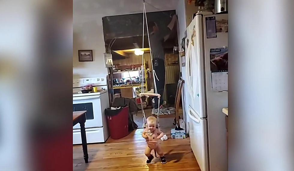 Genius Midwestern Dad Built His Daughter a Zipline Jump Seat