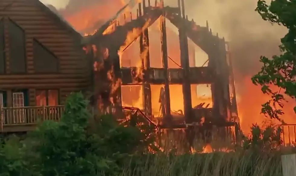 See the Fire that Raged Thru Grand Bear Resort in Utica, Illinois