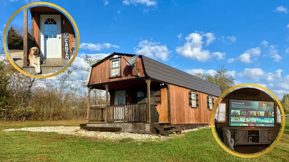 This Pet-Friendly Tiny Barn Cabin Near Moberly Also Has a Huge TV