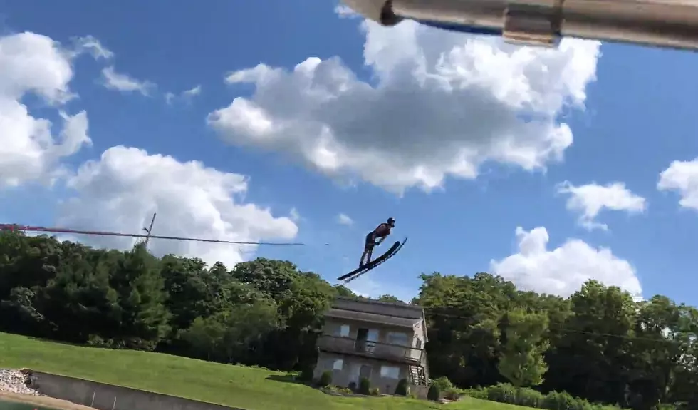 Watch a Pro Water Skier in Jacksonville, Illinois Get Massive Air