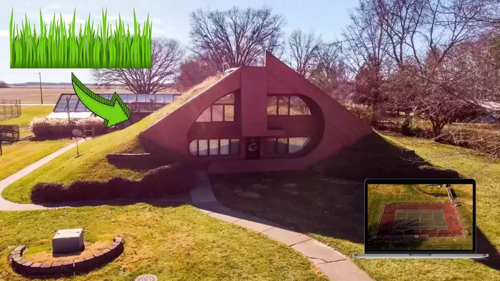 See the Wild Illinois Home with a Tennis Court and a Grass Roof