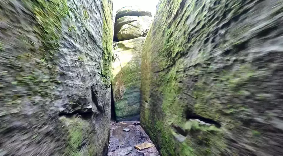 See a Short Illinois Hike that Takes You Thru Massive Rock Walls