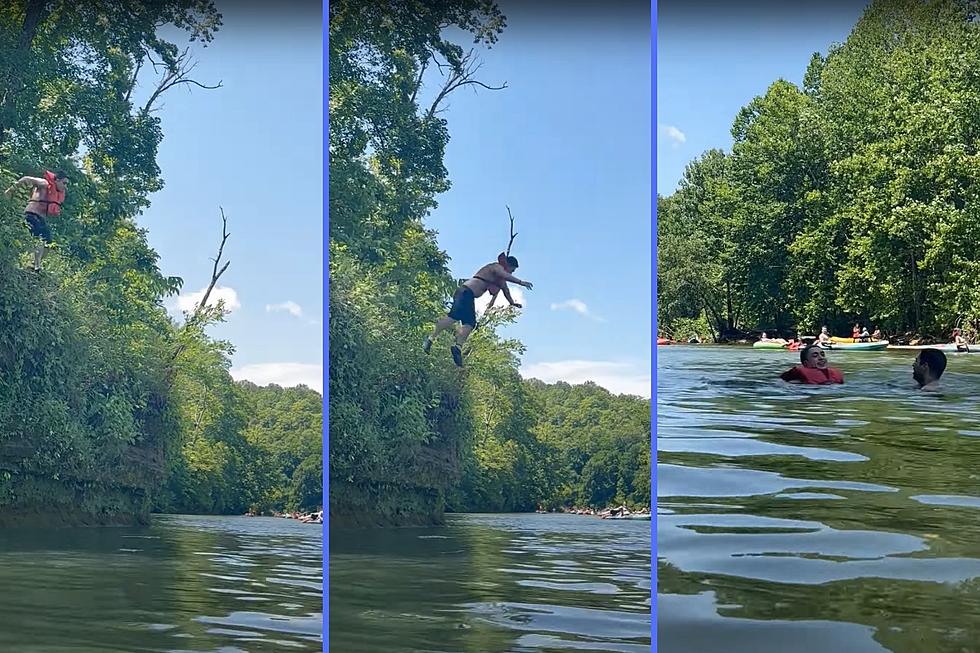 Watch a Blind Missouri Man Bravely Leap Off a Ledge into a Lake