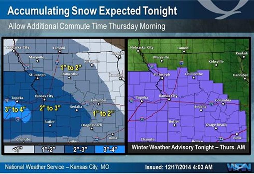 Winter Weather Advisory In Effect Until 9 A.M. Thursday