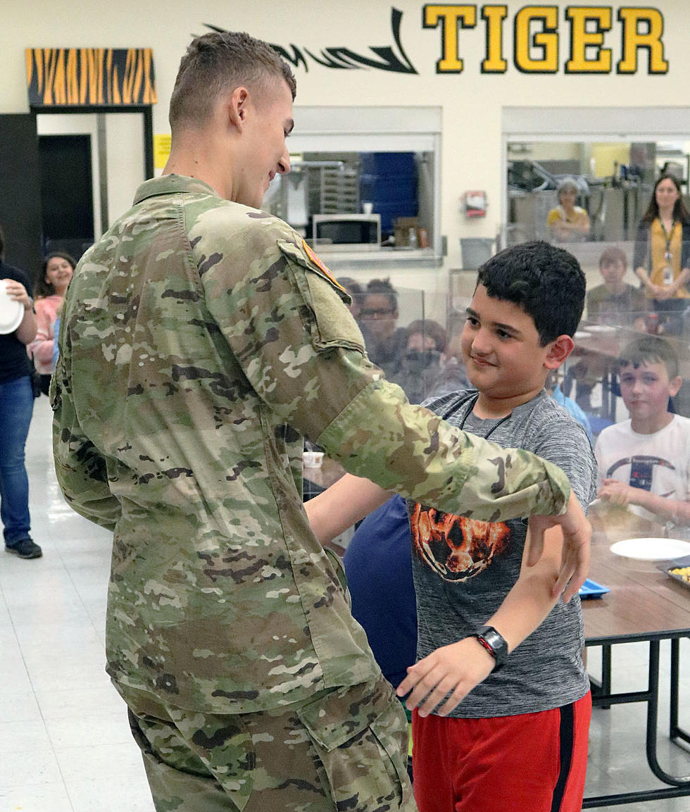 SMS Student Surprised By Visit From Army Brother