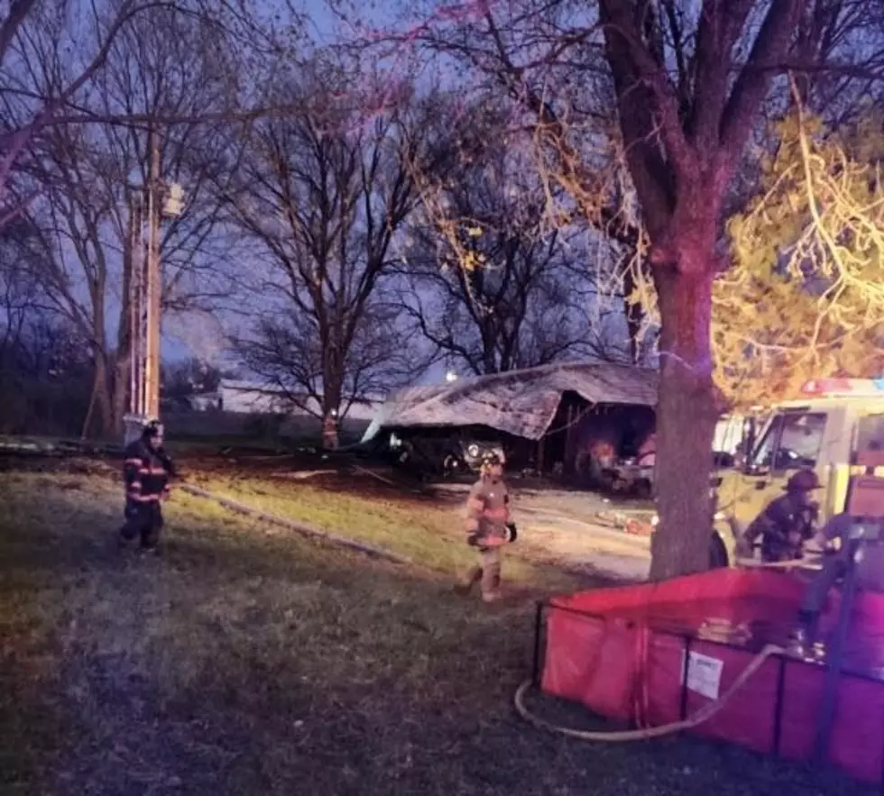 Johnson County Firefighters Battle Duplex Blaze