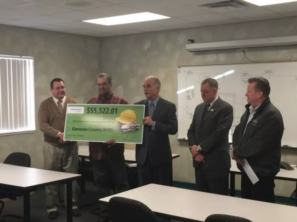 Genesee Co. Water and Waste Services Receive $55,500 Rebate from Consumers Energy