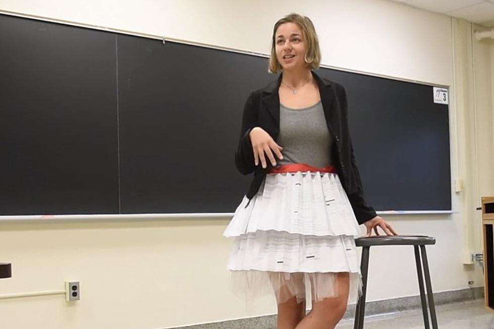 MSU Doctoral Student Wears Skirt Made of Rejection Letters to Defend Her Dissertation [VIDEO]