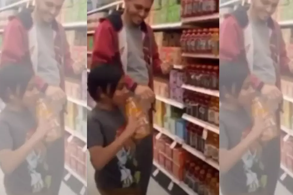 WATCH: Dad Lets Son Taste Drink At Store, Then Put Drink Back