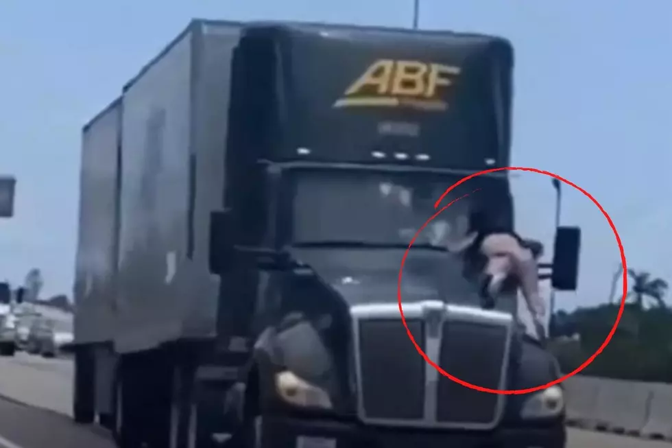 Viral Video: Man Clings to Hood Of Semi Truck For 9 Miles