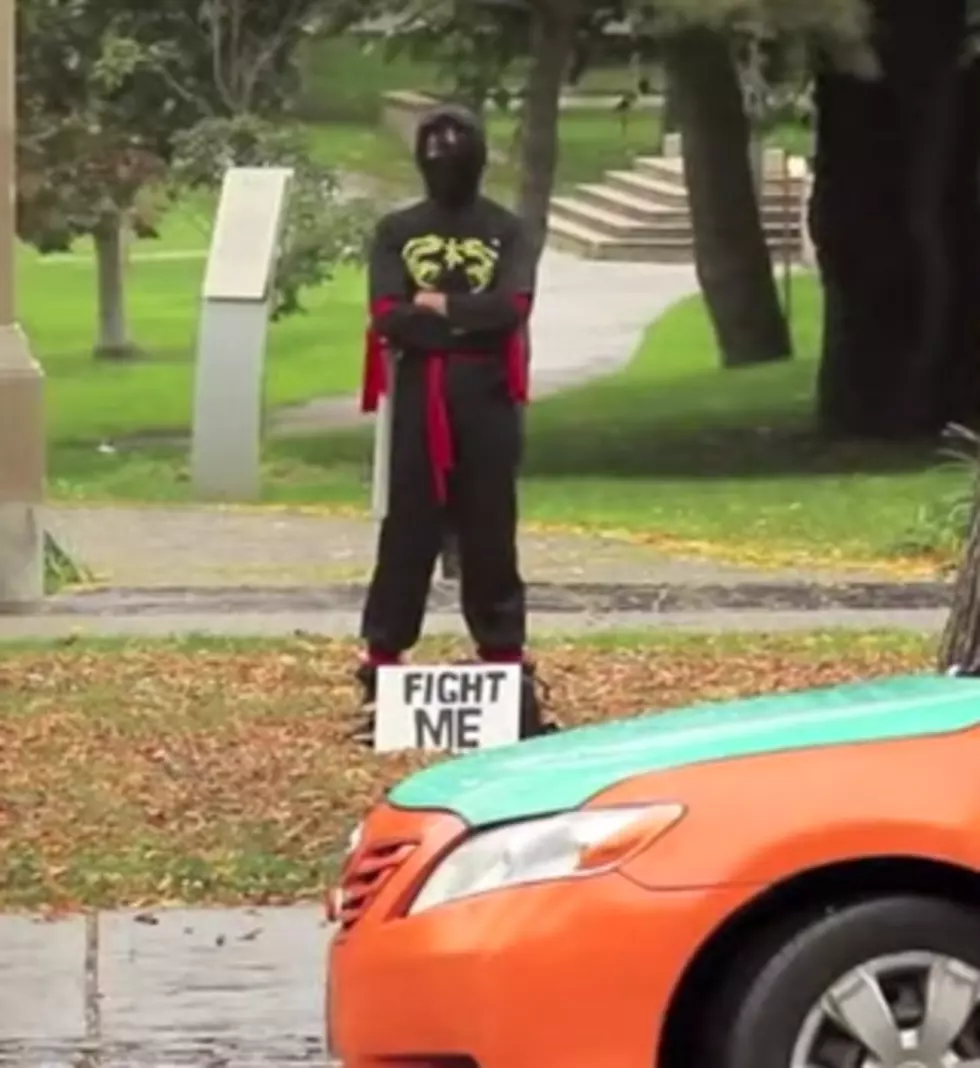 ‘Fight Me’ Ninja Is Possibly The Best Prank Ever