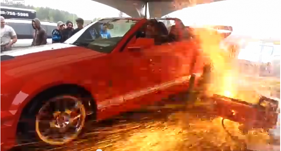 Shelby GT Mustang Destroys Dyno Machine At Trade Show [VIDEO]