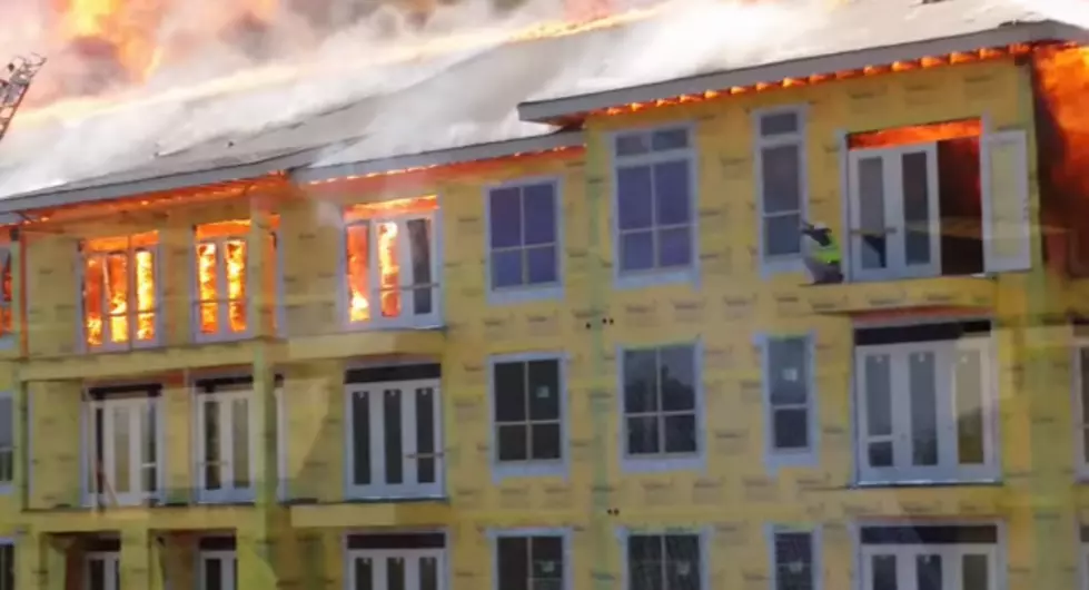 Amazing Video Footage of Man Being Saved From Burning Building [VIDEO]