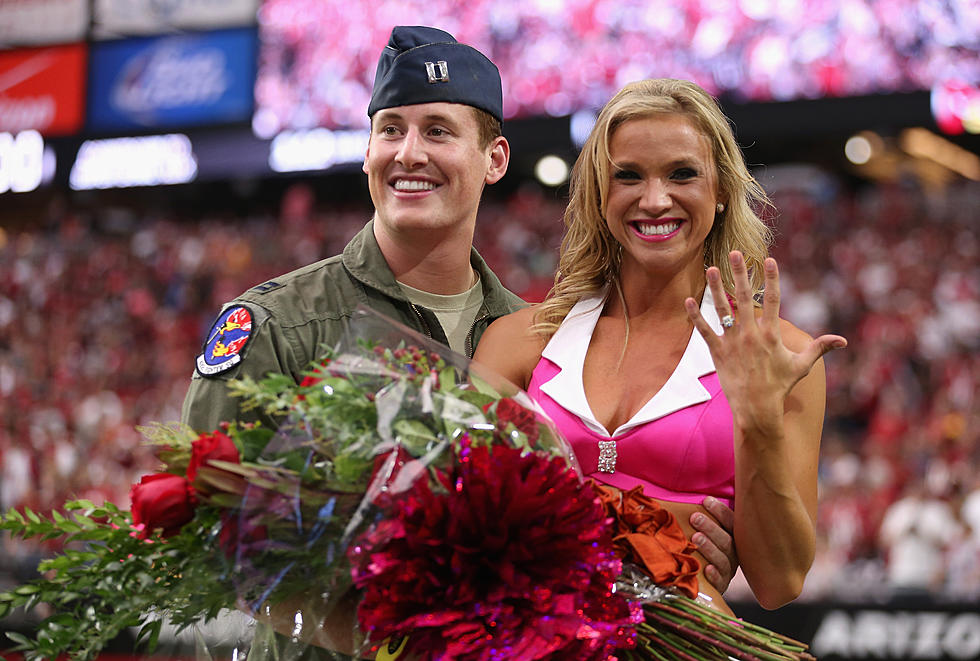NFL Cheerleader and Air Force Captain Steal Sunday Night Football [VIDEO]