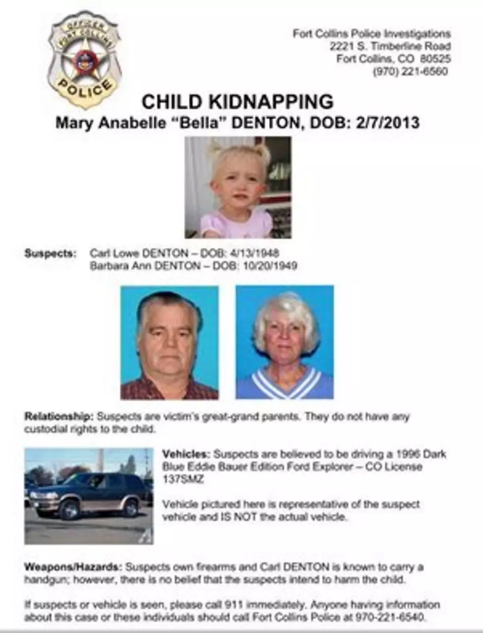 Can You Assist Fort Collins Police in Finding This Missing Toddler?