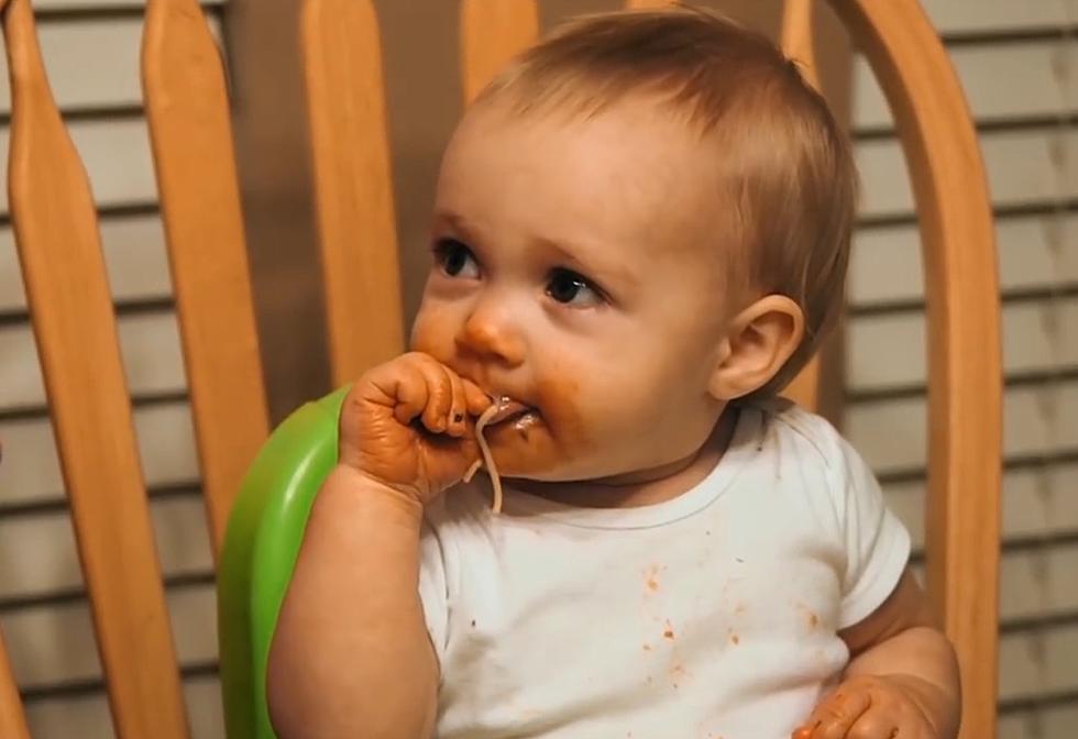 Baby Sneezes Spaghetti Noodle Through Nose [VIDEO]