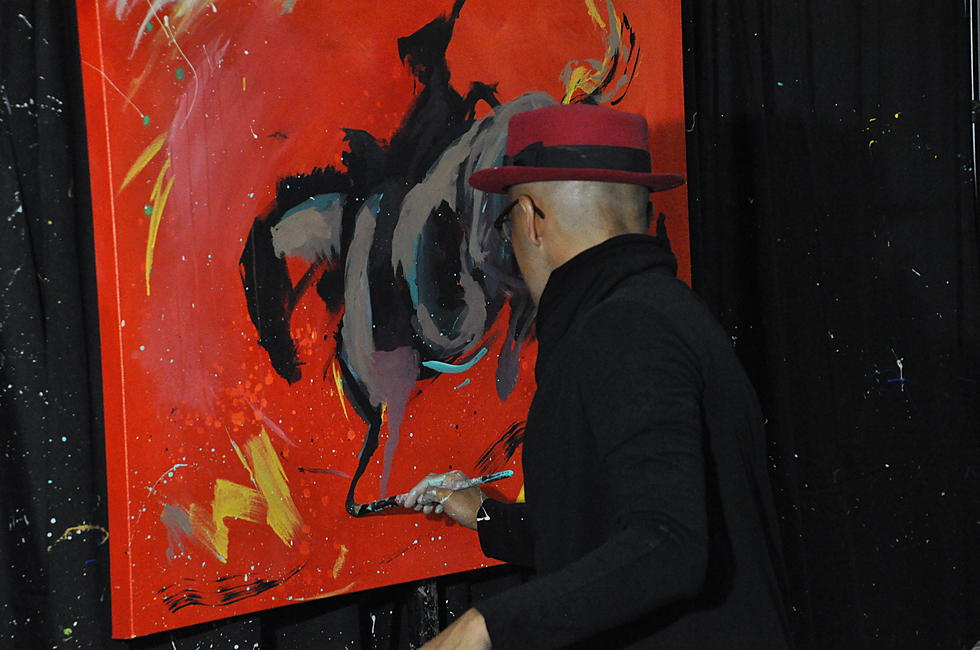 Armando Silva Creates Painting at Greeley Stampede Big Buckle Ball [VIDEO]