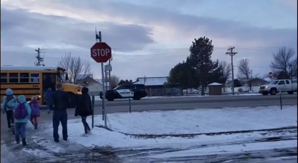 Colorado State University Police Vehicle Runs School Bus Stop Sign