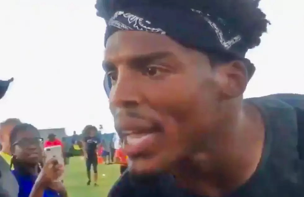 VIDEO: Cam Newton Asked if He Called Von Miller on Father&#8217;s Day