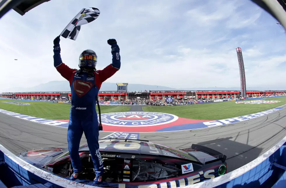 Superman Johnson Wins NASCAR Race