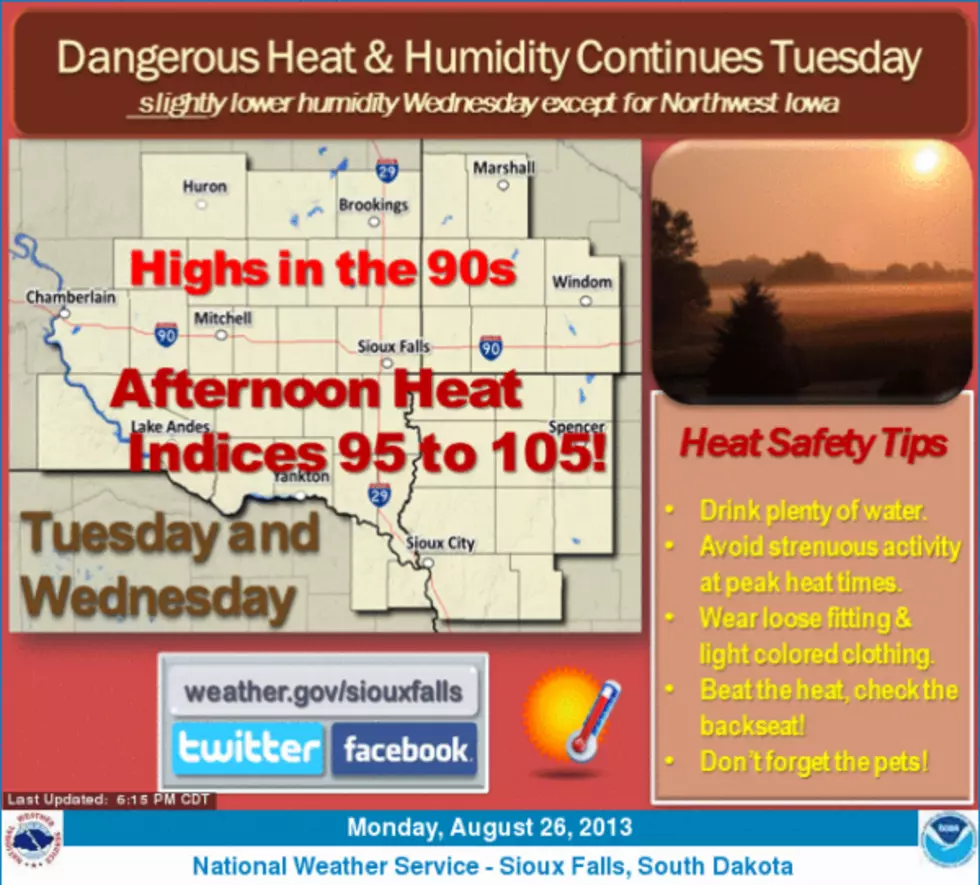 Heat Advisory Through Tuesday