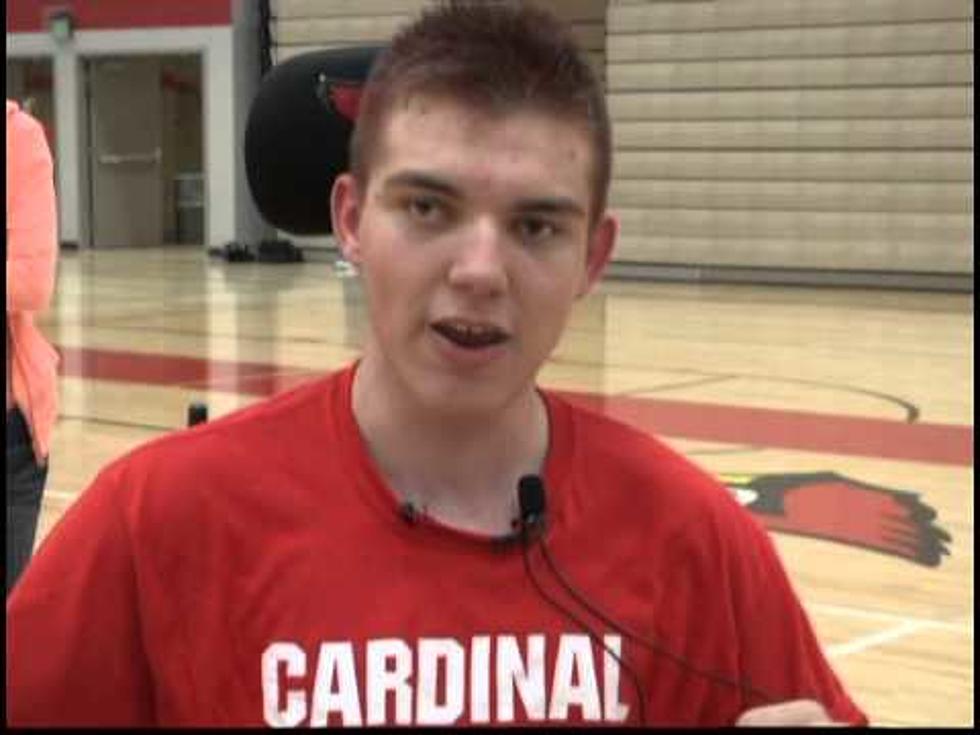 High School Senior Walks for the First Time at Pep Rally