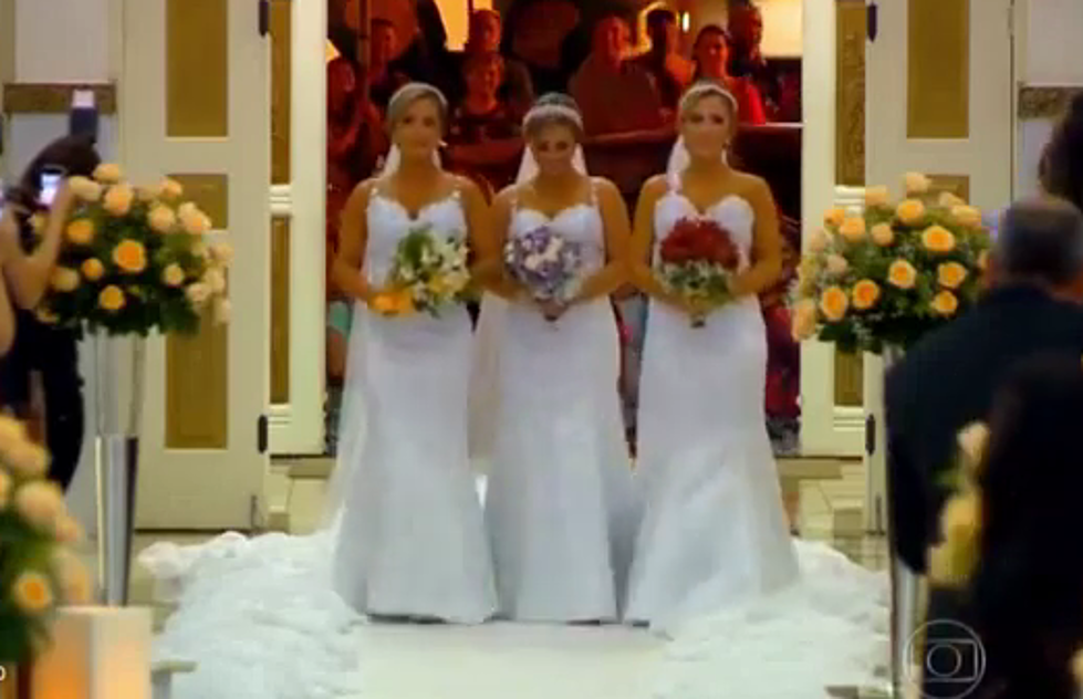 Identical Triplets Get Married on the Same Day to Three Very Similar-Looking Men