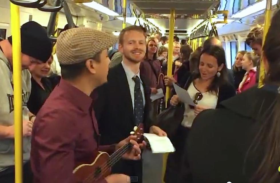 Train Commuters Sing Along to Somewhere Over the Rainbow