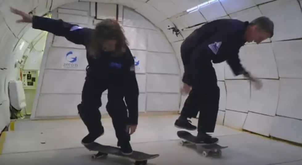 Pro Skateboarders Attempt Skateboard Tricks in Zero Gravity
