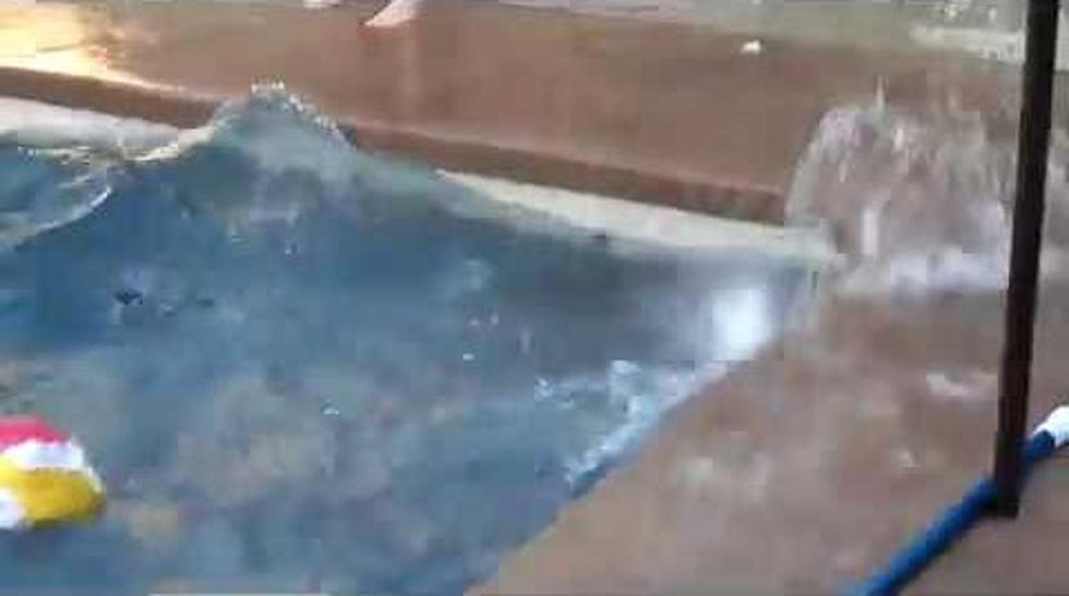 Earthquake Makes Backyard Pool Into Wave Pool