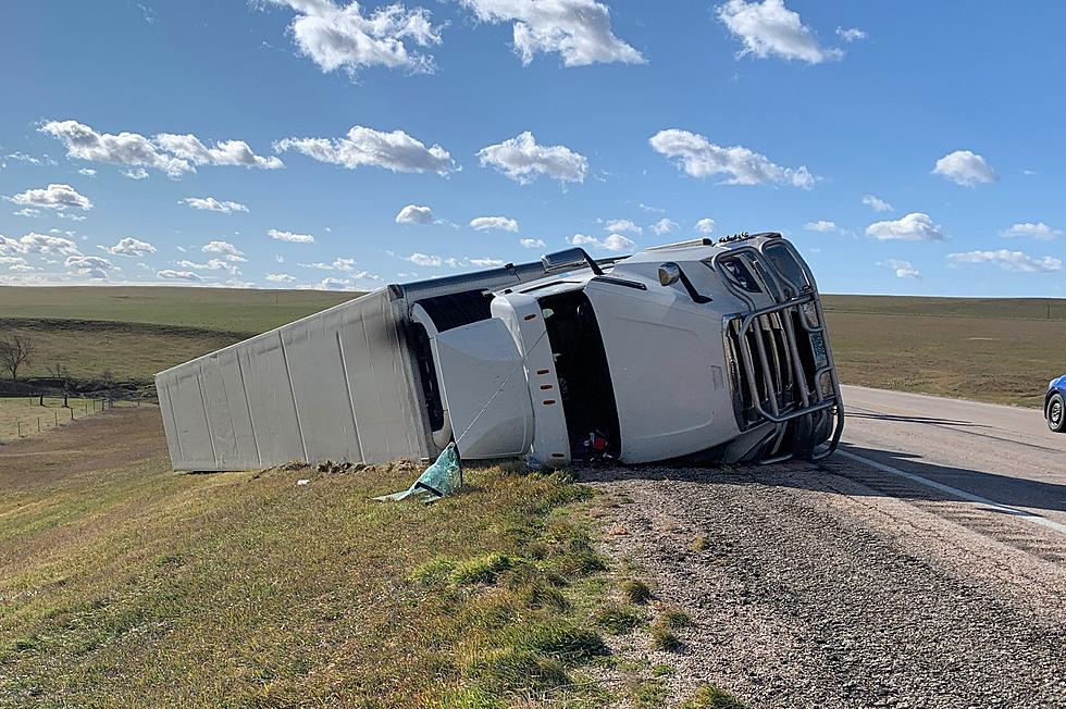 PHOTOS: More Than Ten Semi-Trucks Blown Over by South Dakota Winds