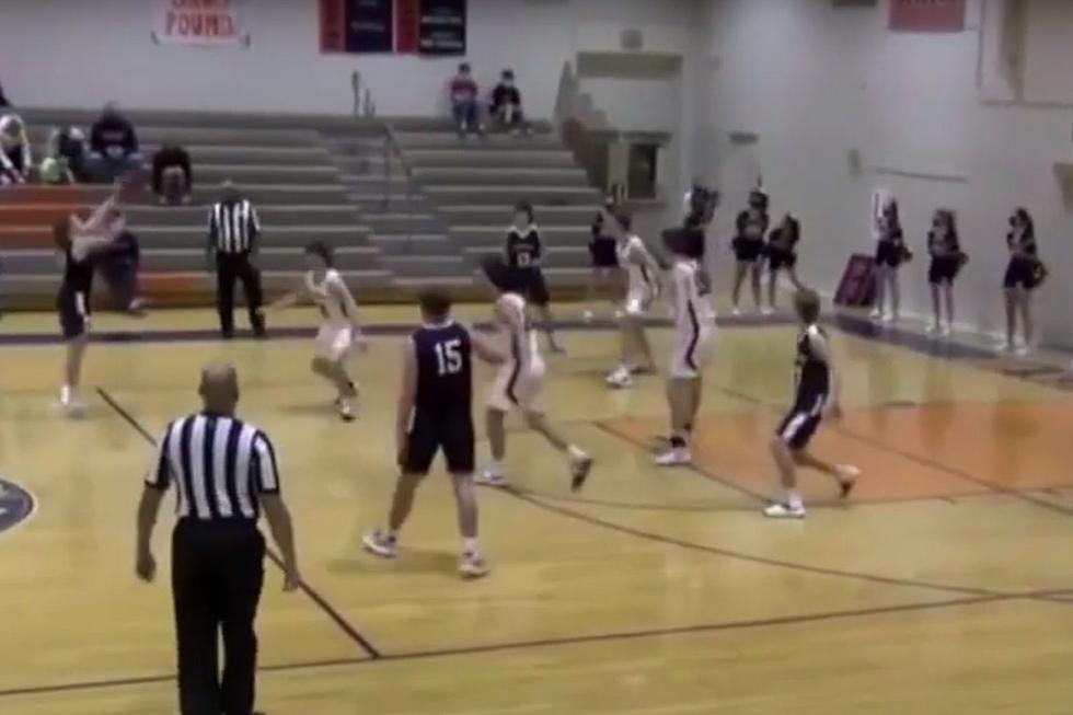 Watch A High School Basketball Player Sink 3-Pointer and Do Backf