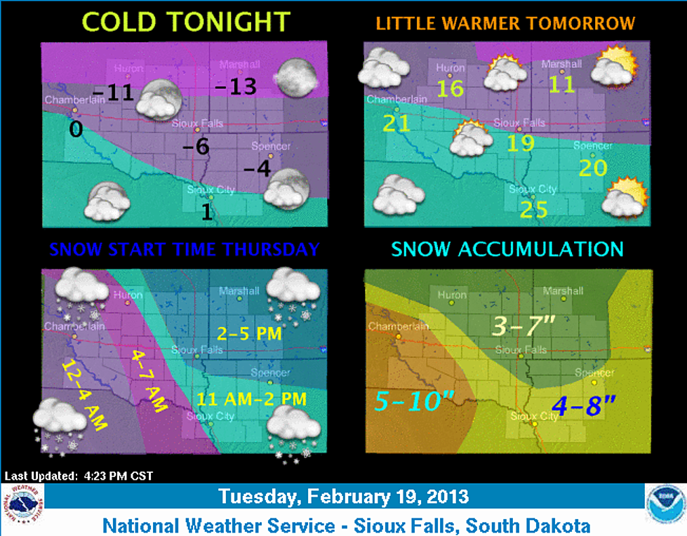 Thursday Snow Forecast Map