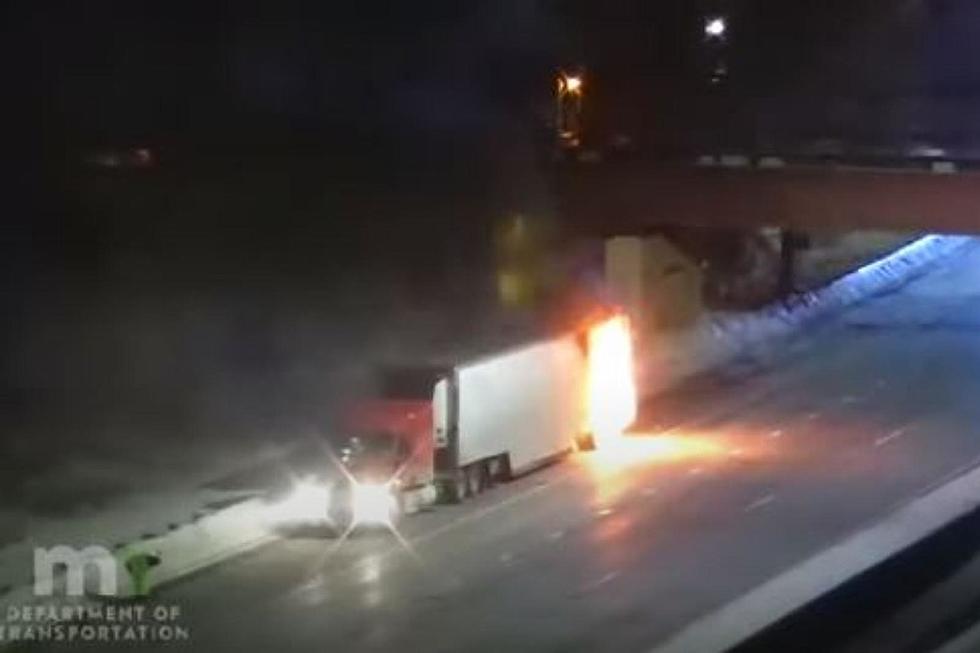 WATCH: Driver Disconnects Cab From Burning Trailer In Minnesota