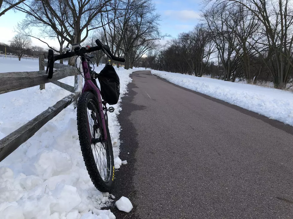 Nothing Better Than a Clear Bike Trail After a Big Blizzard