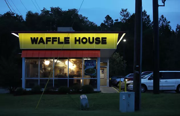 Pants-Less Man Drops through the Ceiling of a Waffle House