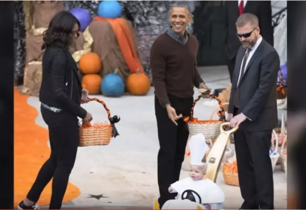 Mini-Pope Gives the President a Halloween Surprise
