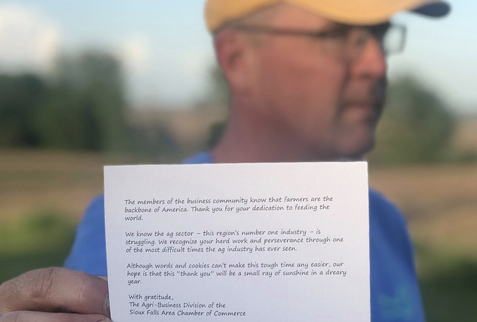 Sioux Falls Man Gives Cookies and Note To Struggling Farmer