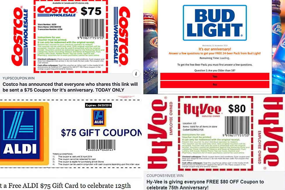 Which of these Coupons Are Facebook Scams?