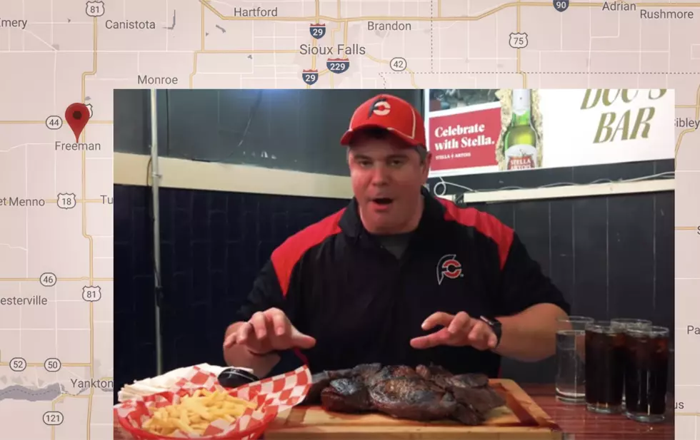 Watch Dude Beat 100 oz Steak Challenge In Freeman, South Dakota