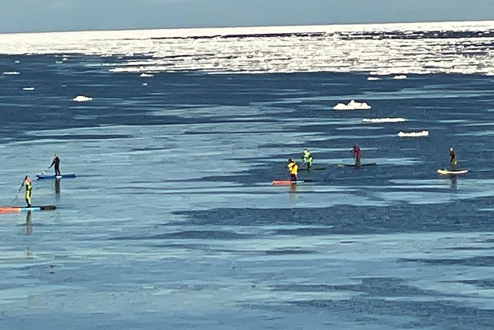 What’s Up With Paddleboarding In Jan. On This Minnesota Lake?