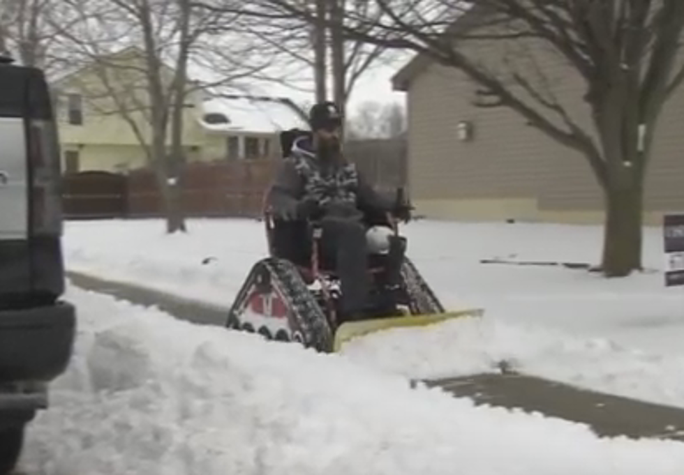 Nebraska Iraqi War Veteran Plows Town with Tricked-Out Wheelchair