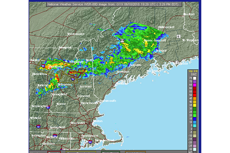 Severe Thunderstorms Headed Towards Central Maine -6/18/18 3:30PM