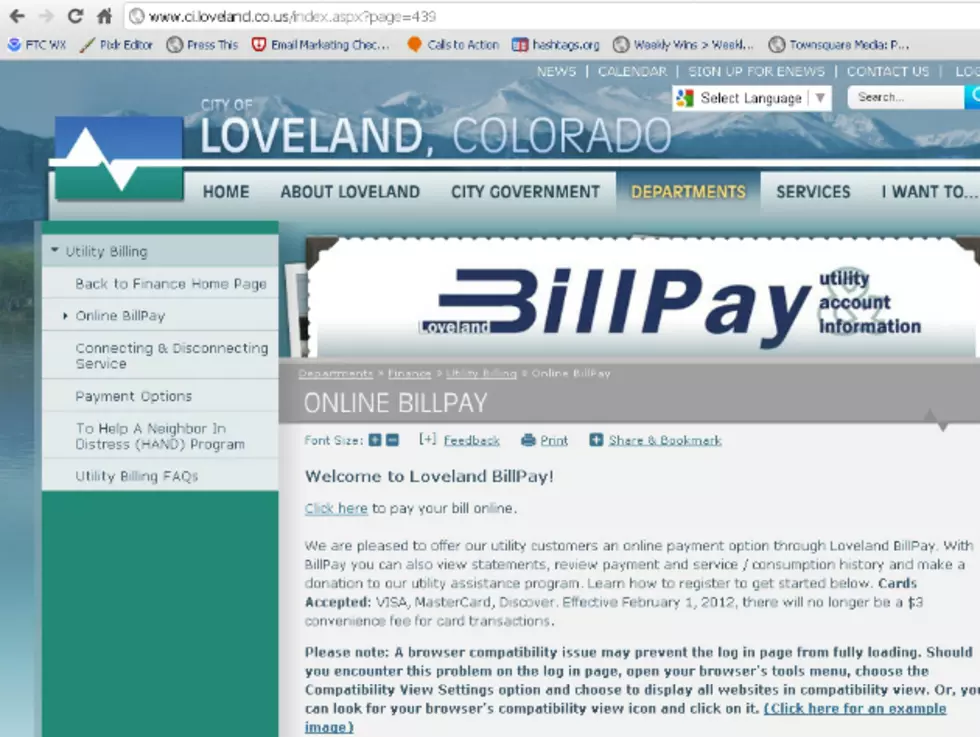 City of Loveland Utilities Eliminates $3 Online Payment Fee