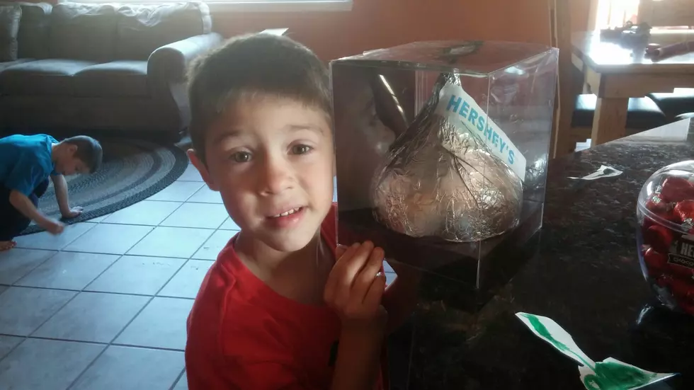 Check Out This Huge Hershey Kiss, It Took a Butcher Knife to Open