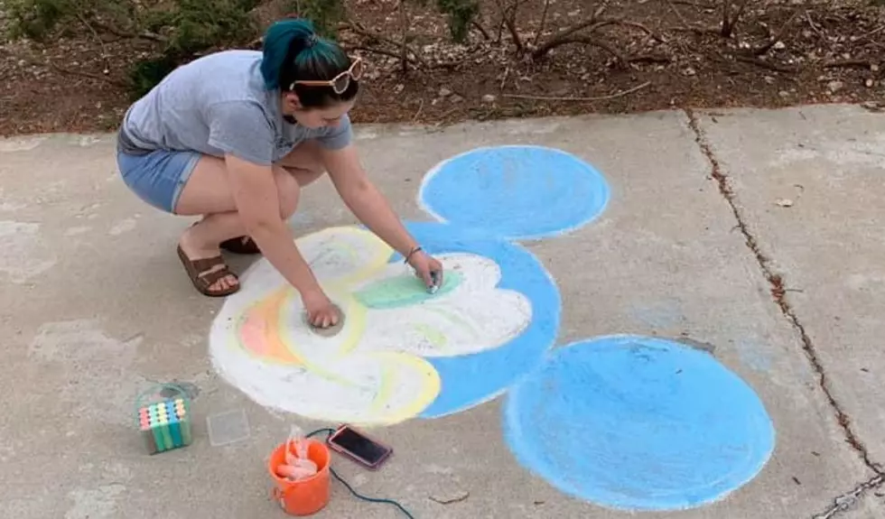 Chalk Fairy Draws Sidewalk Characters for Northern Colorado Kids